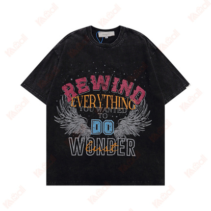 hip hop printing black t shirts